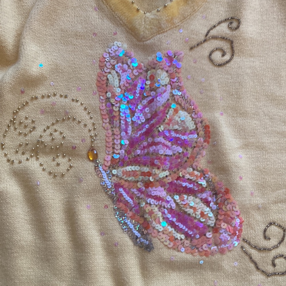 The Quacker Factory Sequin Butterfly Sweater - image 4